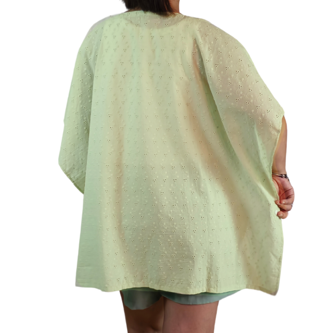 Sew Childhood Poncho Nursing Covers with Stiffener - Pistachio Eyelet (7972764024866)