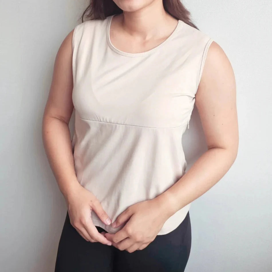 Elation - Breastfeeding Tank Top with Double Zippers (7965582786594)