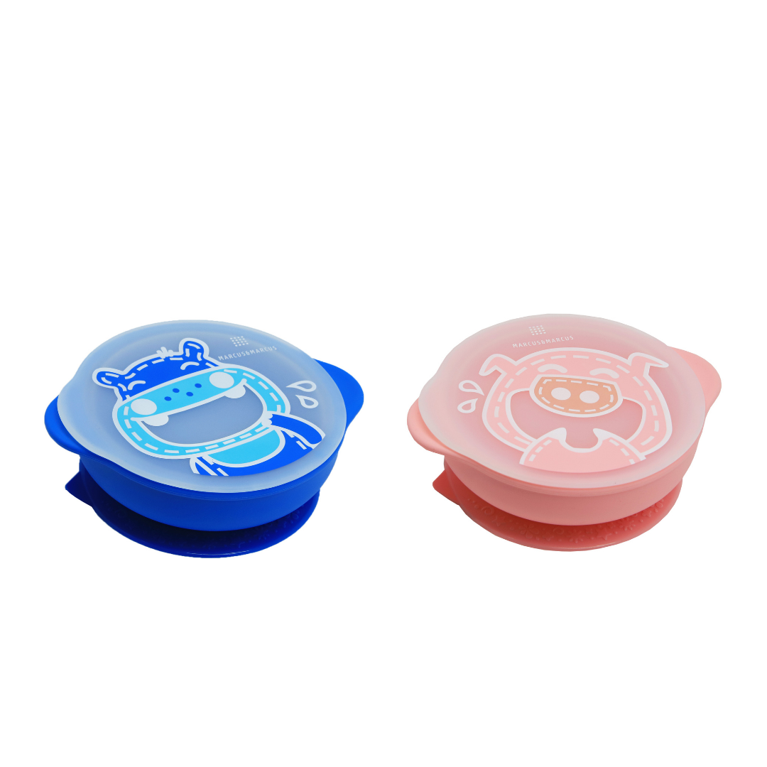 Marcus & Marcus - Suction Bowl with Lid - Pink (7660056084514)