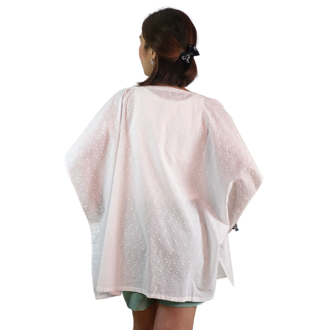 Sew Childhood Poncho Nursing Covers with Stiffener - White Eyelet (7972759502882)