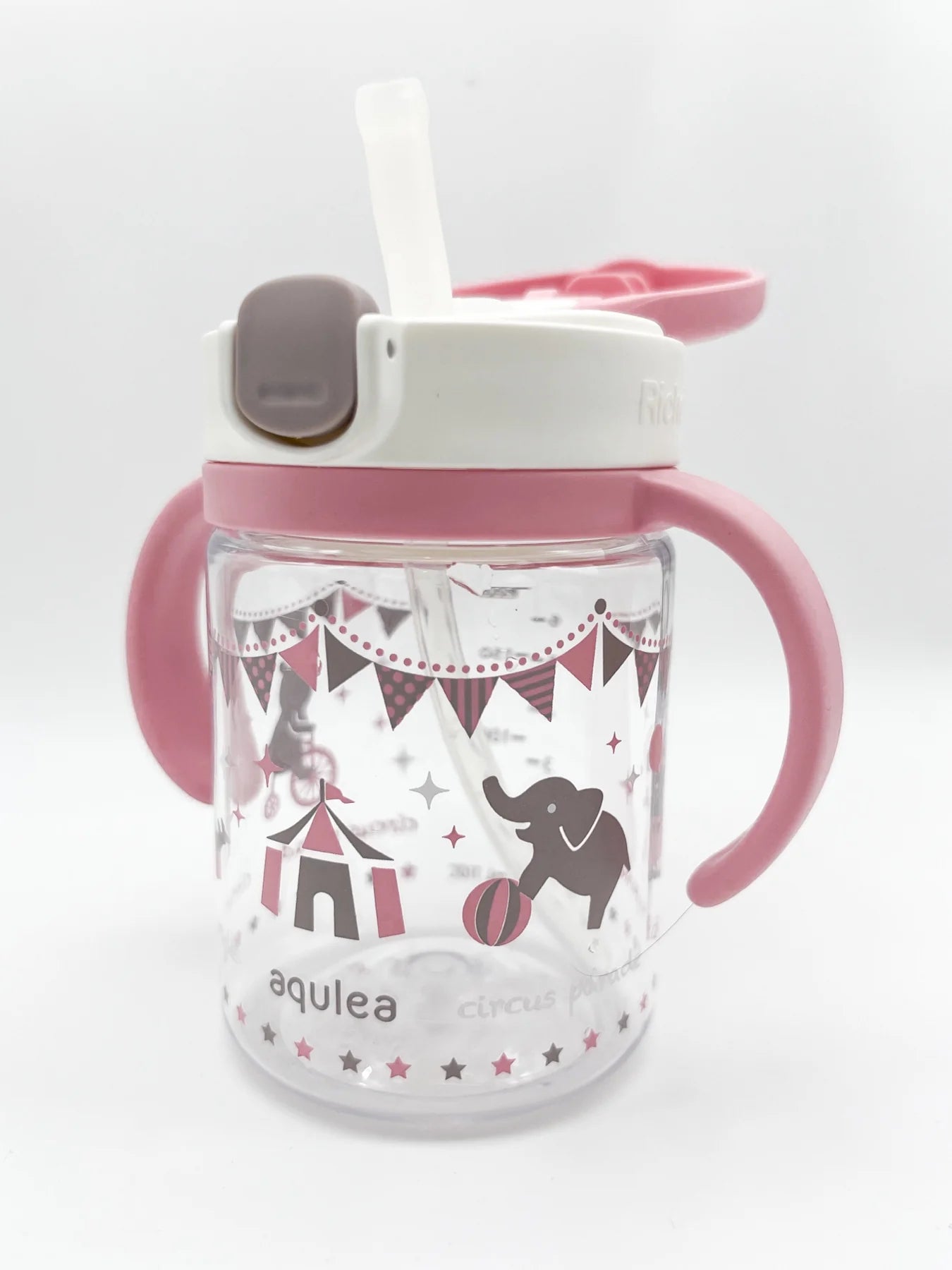 Richell AQ Clear Straw Bottle Mug 200 R (7965630464034)