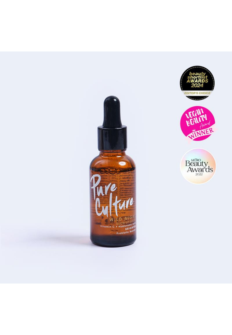 Pure Culture Wild Algae Glow Up Serum | Vitamin C Serum | Vitamin C + Hyaluronic Acid | For Skin Brightening & Reduction of Dark Spots 30ml (7955489816610)