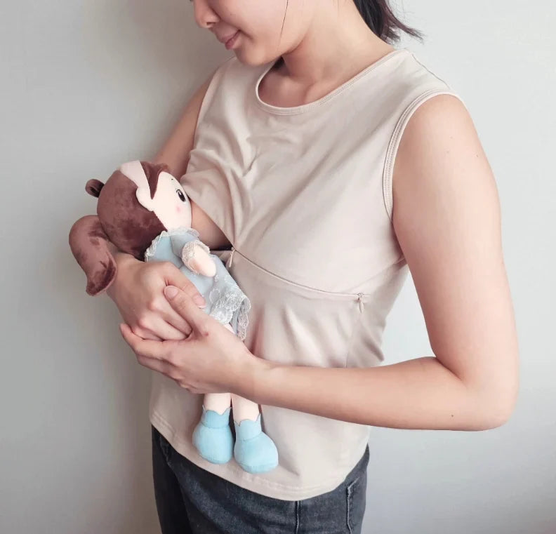 Elation - Breastfeeding Tank Top with Double Zippers (7965582786594)