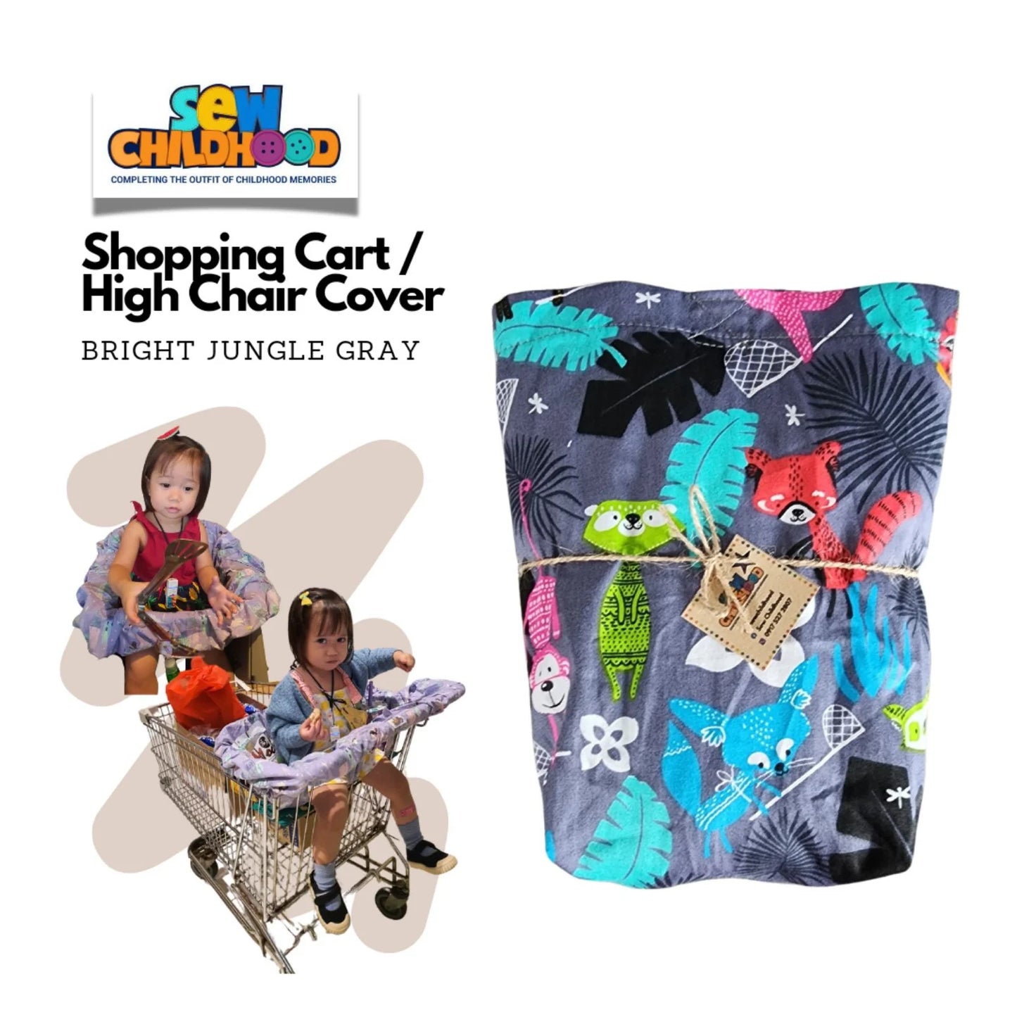Sew Childhood Shopping Cart / High Chair Cover - BNW Gingham (7968451756066)