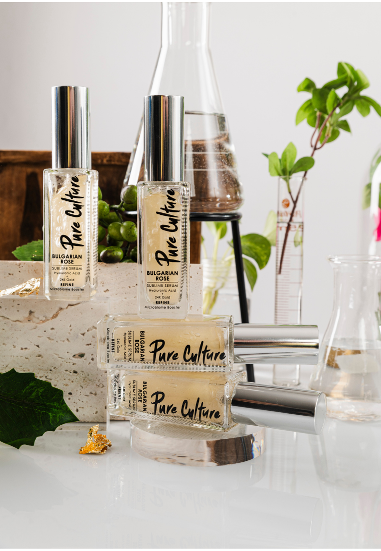 Pure Culture Bulgarian Rose Sublime Serum | Anti-aging Serum | Hyaluronic Acid + 24K Gold | For Dry Skin - 30ml (7955567673378)