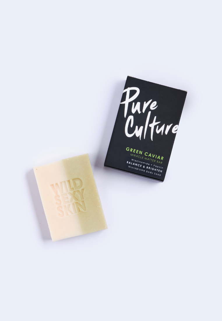 Pure Culture Green Caviar Miracle Matter Bar 2.0 | Body Soap Bar | Niacinamide + Papain | For Body Acne and Blemishes (7955627671586)