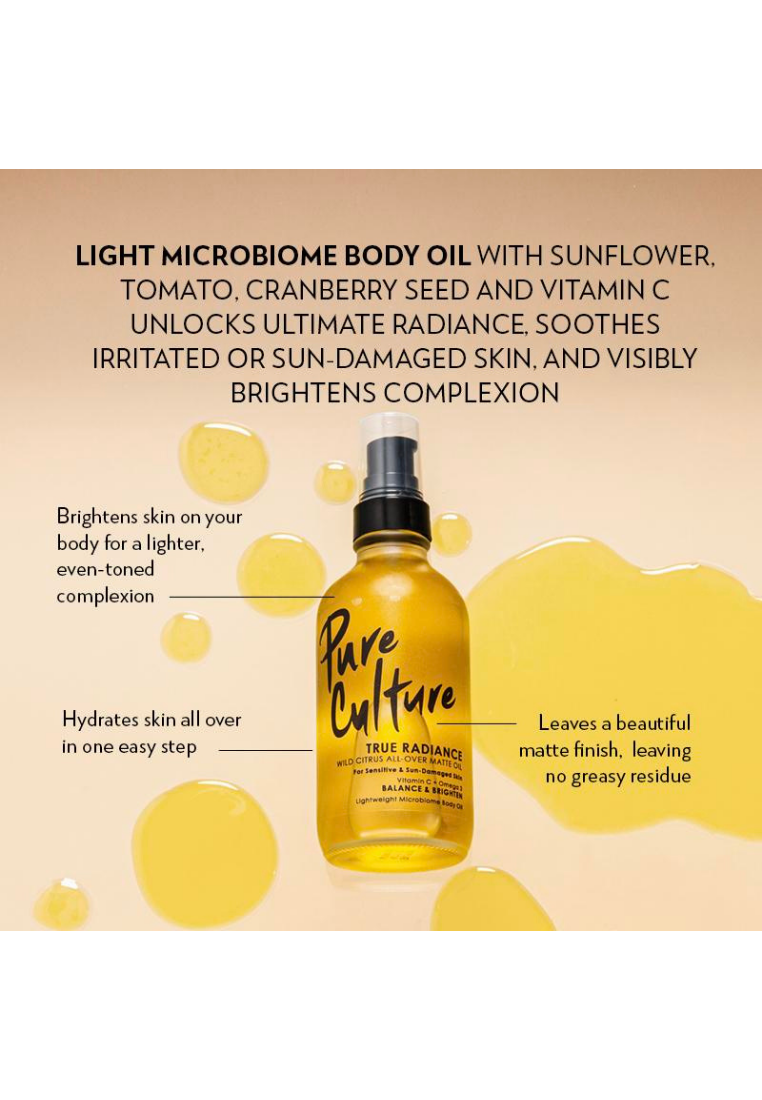 Pure Culture True Radiance Silk Rose All-Over Matte Oil | Vitamin C Moisturizer Body Oil | Vitamin C + Omega 3 | For Dull Skin (7955580256290)