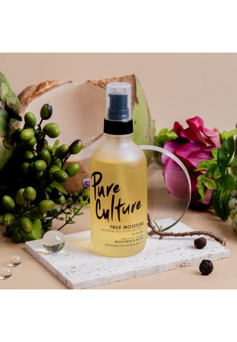 Pure Culture True Moisture Silk Rose All-Over Matte Oil | Bakuchiol Moisturizer Body Oil | Bakuchiol + Rosehip | For Dry Skin (7955575570466)