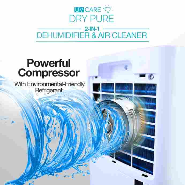 UV Care Dry Pure 2-in-1 Dehumidifier & Air Cleaner: 20L (7932291383330)