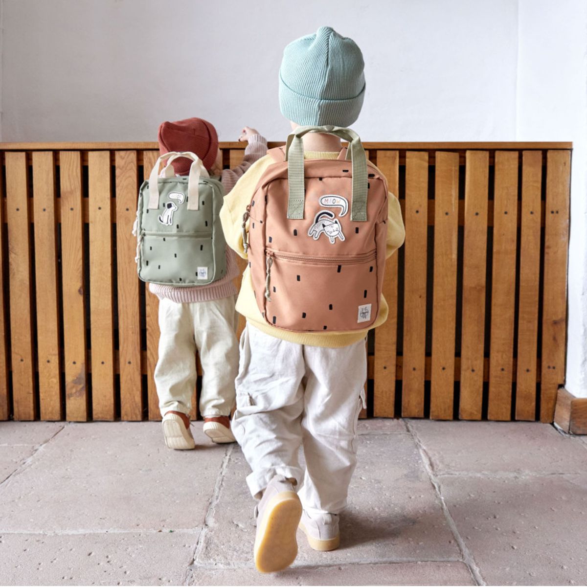 Lässig Mini Square Backpack Happy Prints Caramel (7964551643170)