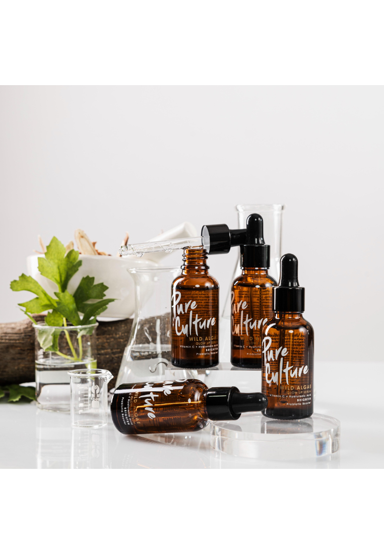 Pure Culture Wild Algae Glow Up Serum | Vitamin C Serum | Vitamin C + Hyaluronic Acid | For Skin Brightening & Reduction of Dark Spots 30ml (7955489816610)