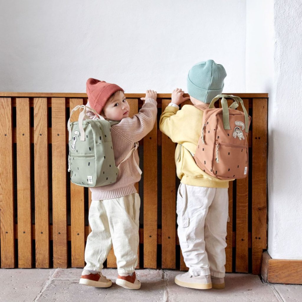 Lässig Mini Square Backpack Happy Prints Caramel (7964551643170)