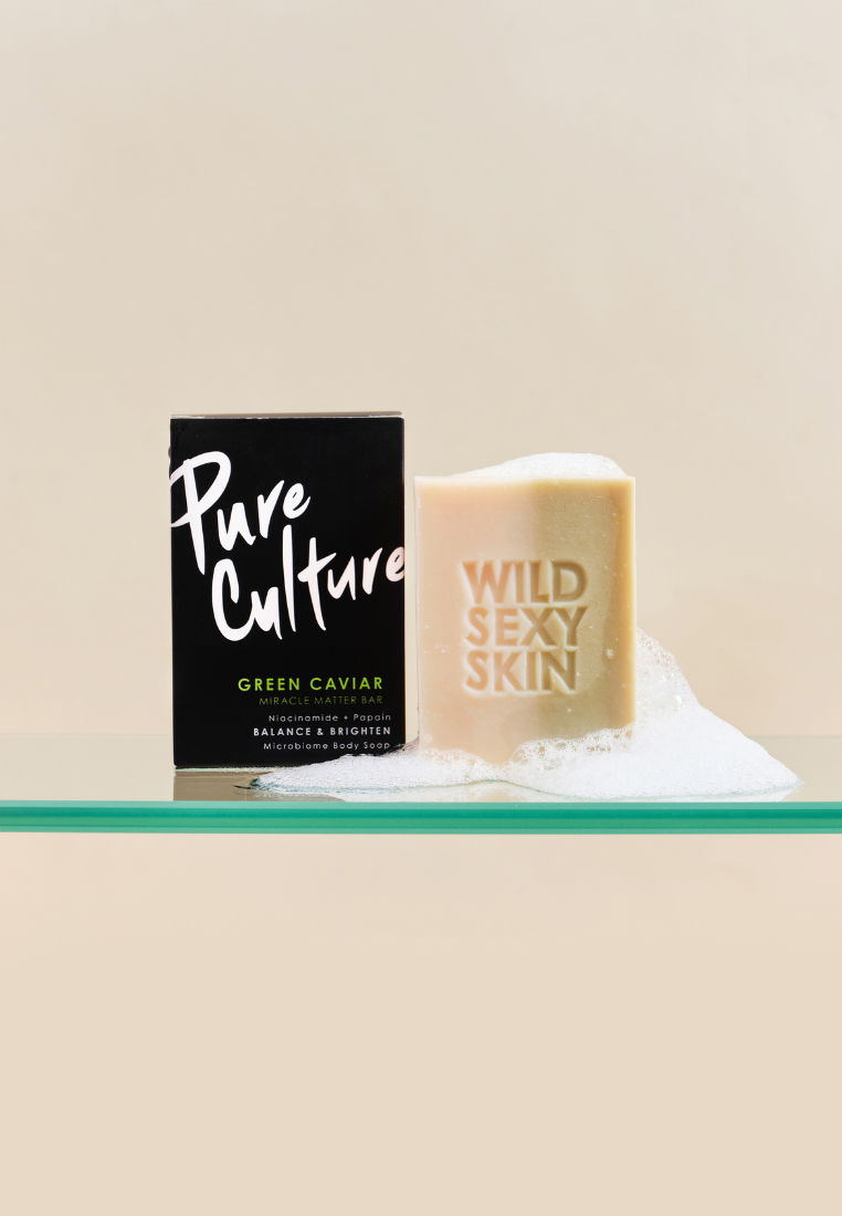 Pure Culture Green Caviar Miracle Matter Bar 2.0 | Body Soap Bar | Niacinamide + Papain | For Body Acne and Blemishes (7955627671586)