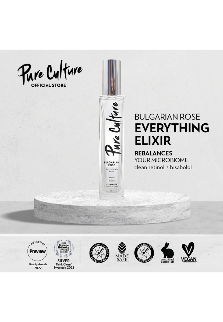 Pure Culture Bulgarian Rose Everything Elixir | Clean Retinol Toner Anti-aging | Collagen | For Dry Skin (7955561676834)