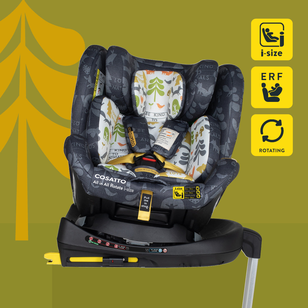 Cosatto - All in All Rotate 360 i-Size Car Seat Nature Trail Shadow (7975003652130)