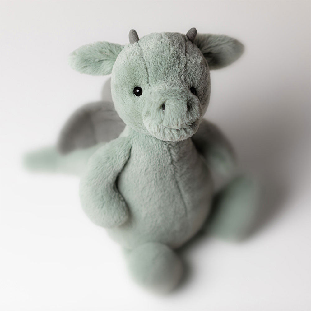 Momzilla X Jellycat Small Bashful Dragon Soft Toy Plush (7942601506850)