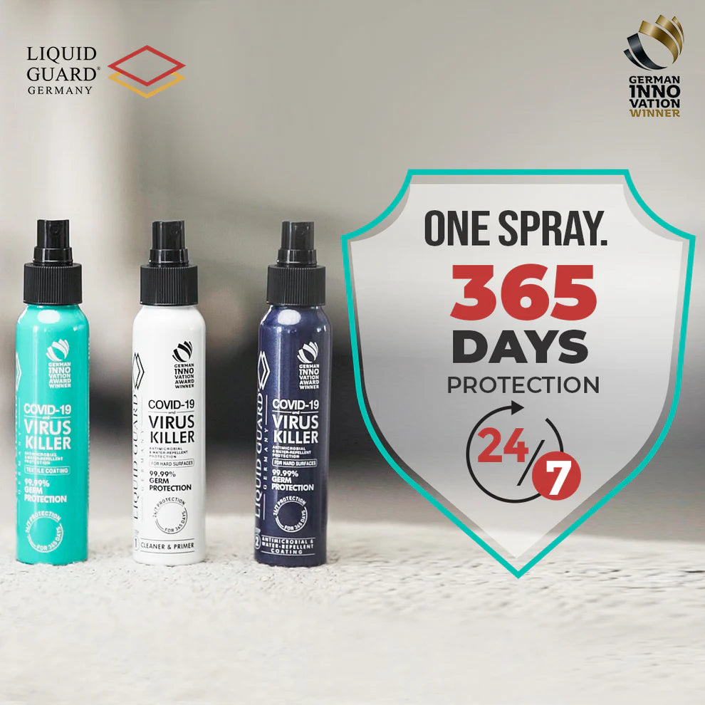 Liquid Guard Germany Anti-Mold/Anti-Virus Protection: Textile Coating (100ml, 2 bottles) (7933381738530)