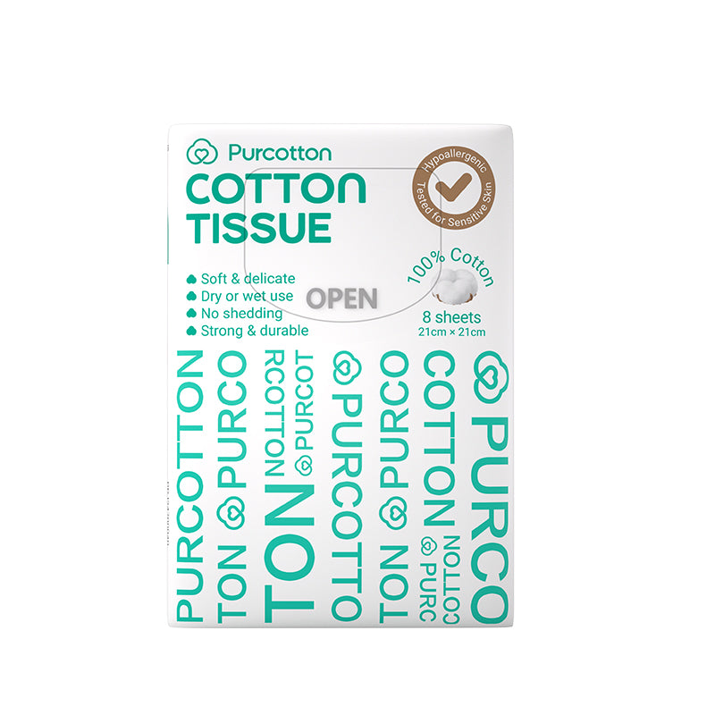 Purcotton Cotton Tissues 8s x 6 Pocket Packs (7869320626210)