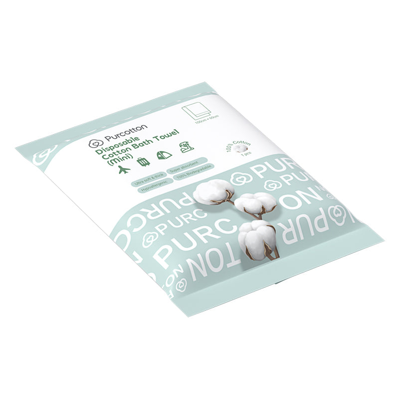 Purcotton Disposable Cotton Bath Towel Mini (7869388849186)