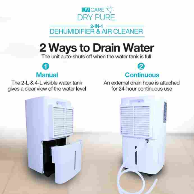 UV Care Dry Pure 2-in-1 Dehumidifier & Air Cleaner: 20L (7932291383330)