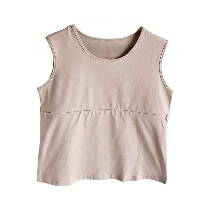Elation - Breastfeeding Tank Top with Double Zippers (7965582786594)