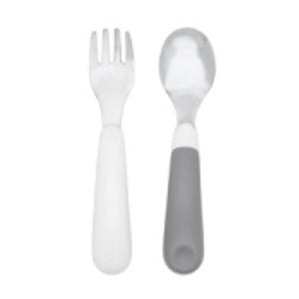 OXO Tot - OXO TOT FORK & SPOON SET - GRAY (7332187504674)
