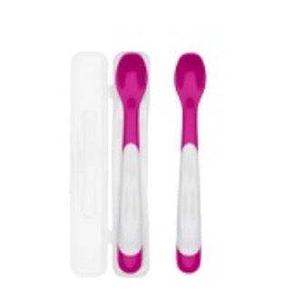 OXO Tot - OXO TOT ON THE GO PLASTIC FEEDING SPOON - TEAL & NAVY (7332071243810)