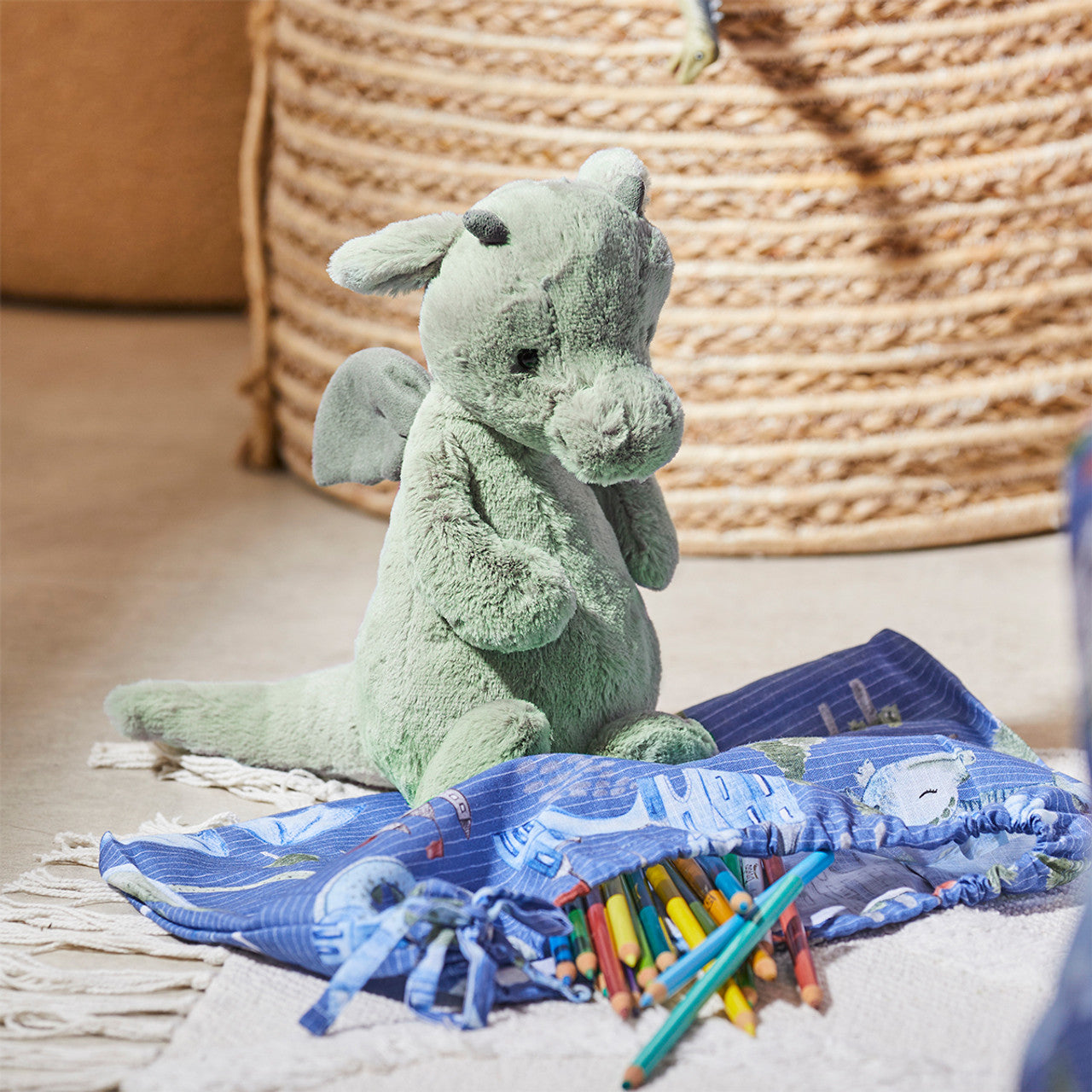 Momzilla X Jellycat Small Bashful Dragon Soft Toy Plush (7942601506850)