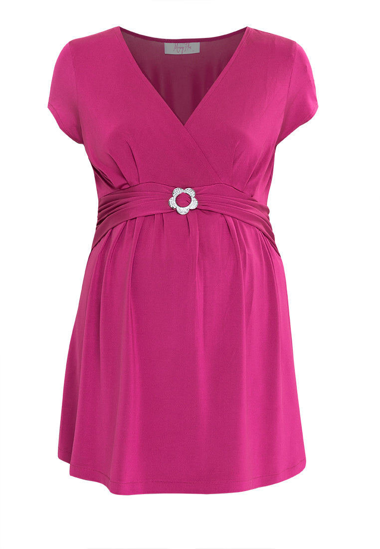 Mommy Plus - Daniela Short Sleeve Maternity Blouse (7196444098594)