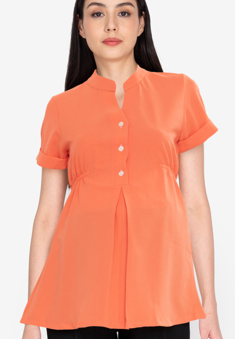 Mommy Plus - Marissa Baby Doll Maternity Blouse (7196444557346)