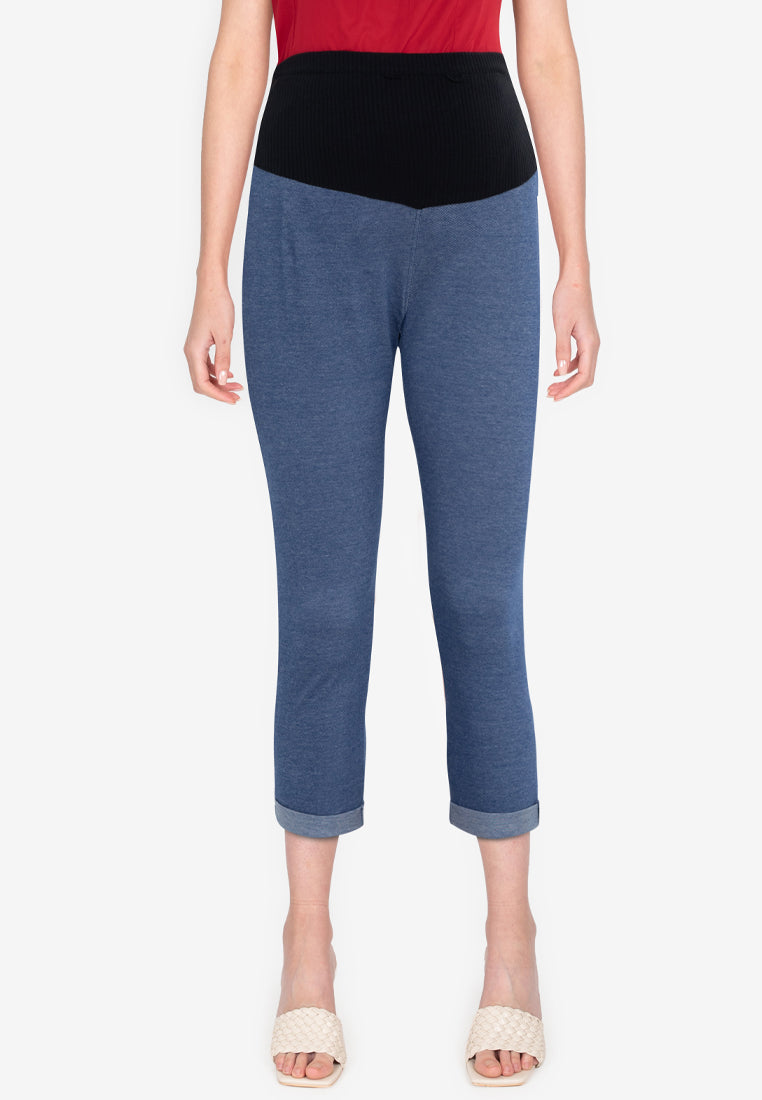 Mommy Plus - Odry Roll Hem Maternity Capri (7196444622882)