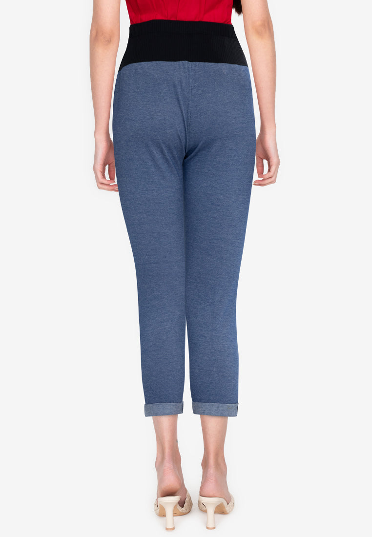 Mommy Plus - Odry Roll Hem Maternity Capri (7196444622882)