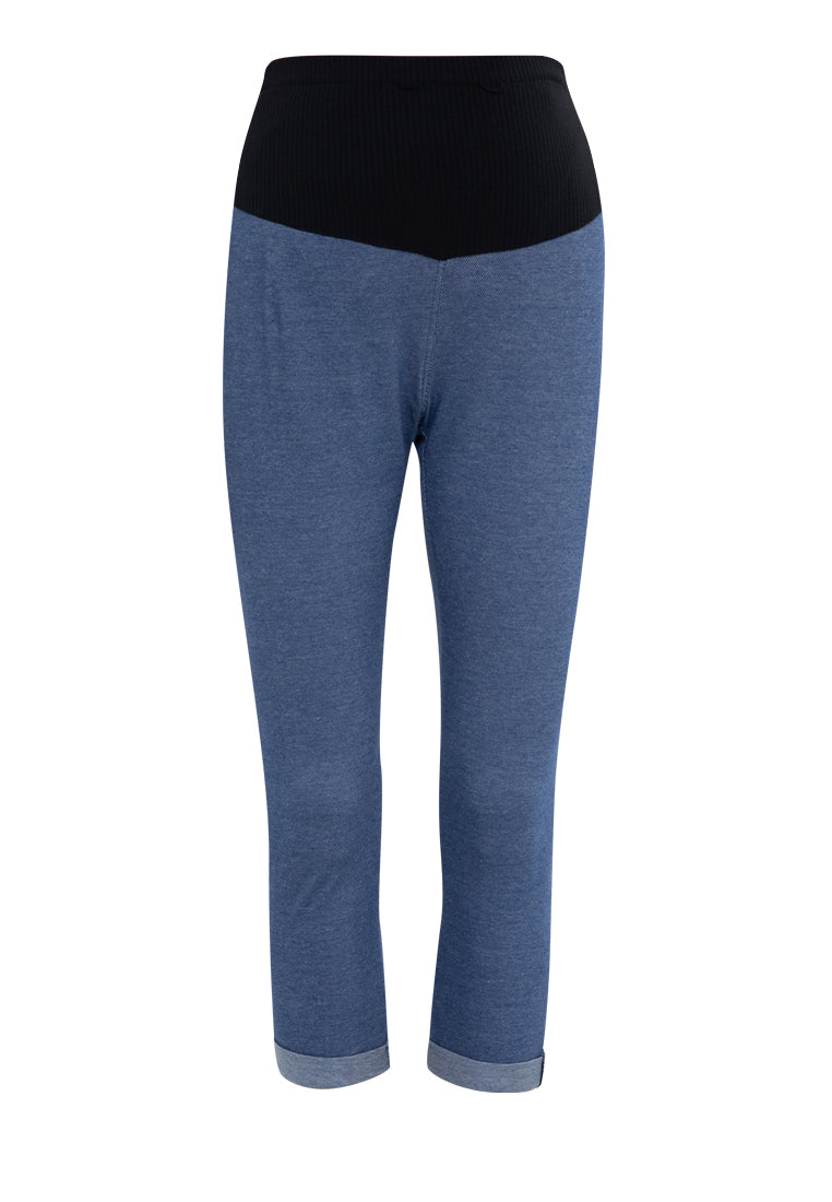 Mommy Plus - Odry Roll Hem Maternity Capri (7196444622882)