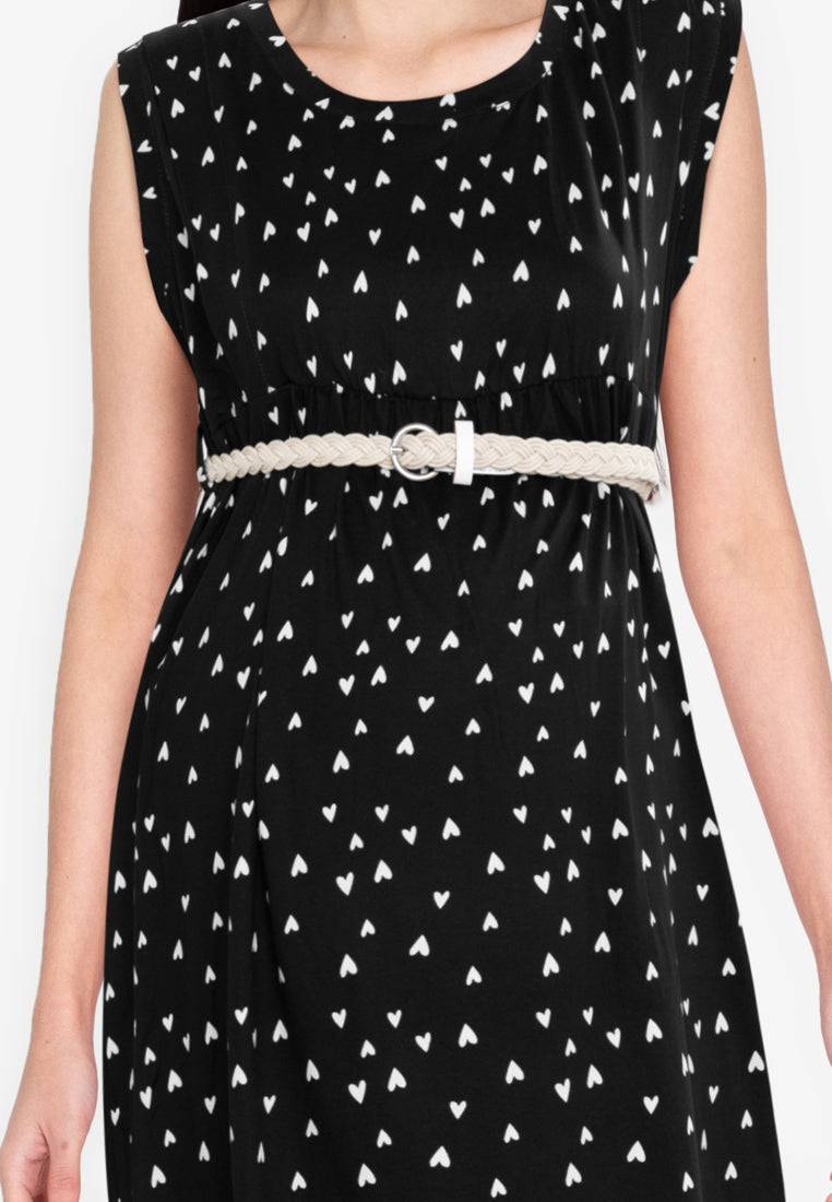 Mommy Plus - Paige Nursing Dress With Braided Belt (4549454954530)