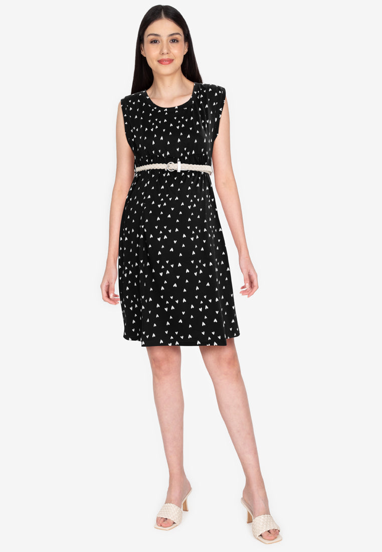Mommy Plus - Paige Nursing Dress With Braided Belt (4549454954530)