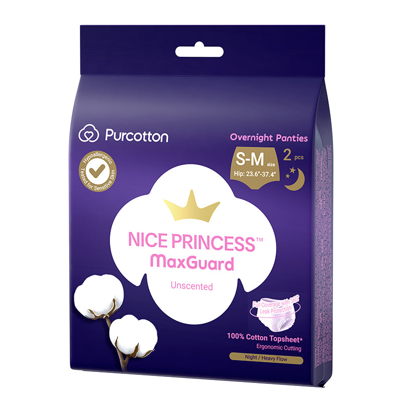 Purcotton MaxGuard Unscented Overnight Panties S-M (2pcs) (7872668270626)