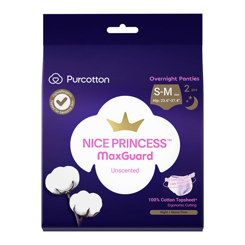 Purcotton MaxGuard Unscented Overnight Panties S-M (2pcs) (7872668270626)