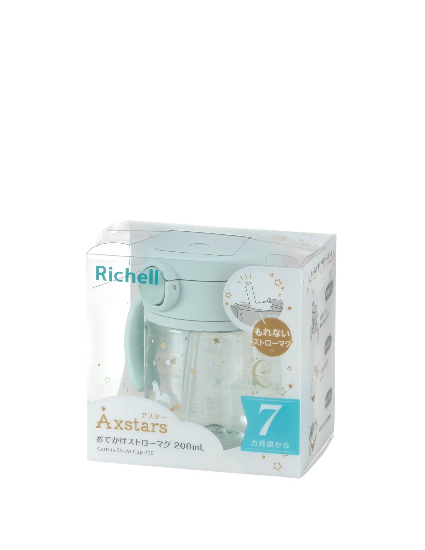 Richell Axstars Straw Cup 200ml (7965680926754)