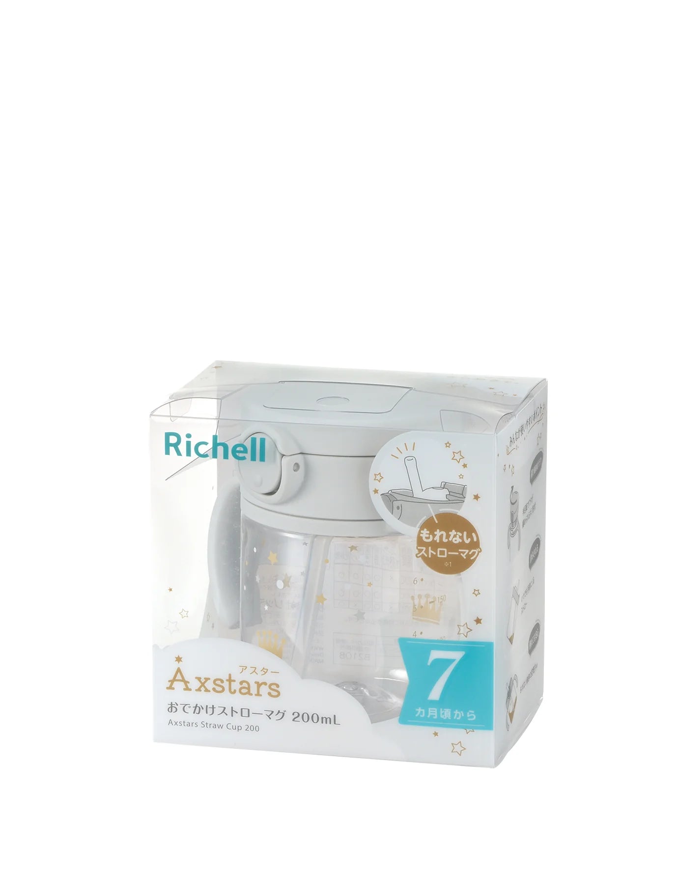 Richell Axstars Straw Cup 200ml (7965680926754)
