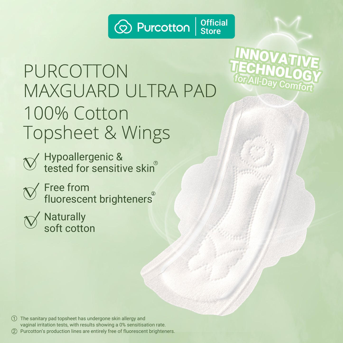 Purcotton MaxGuard Unscented Ultra Pads (8pcs) (7872664404002)