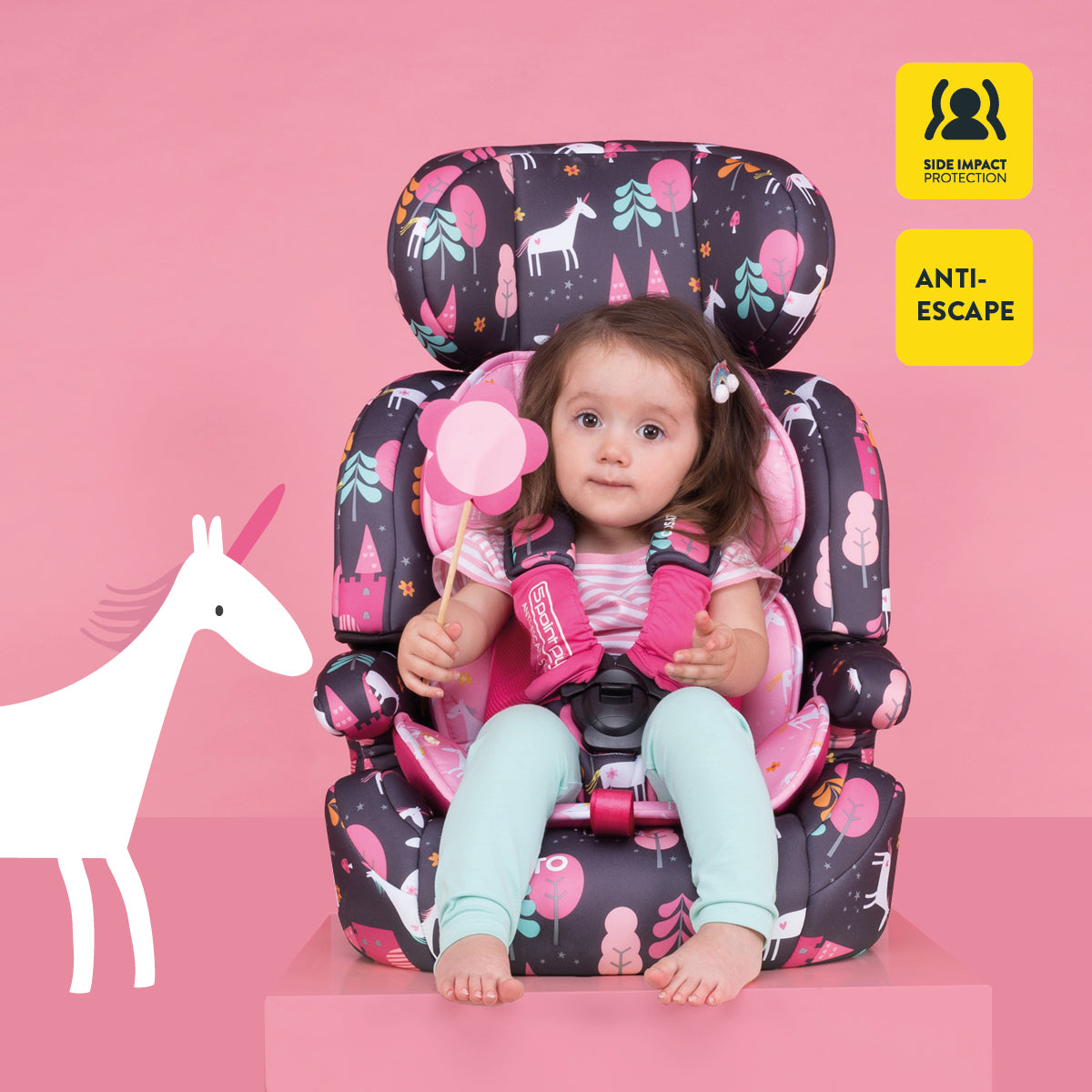 Cosatto - Zoomi Group 123 Anti-Escape Car Seat Unicorn Land (7975003979810)
