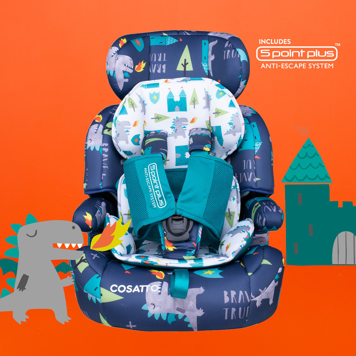 Cosatto - Zoomi Group 123 Anti-Escape Car Seat Dragon Kingdom (7975004667938)