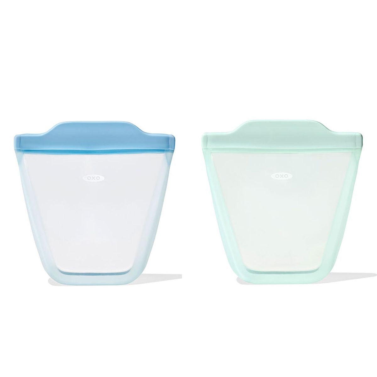 OXO Tot Silicone Reusable Bag – 2-Piece Stand-Up Cup Set – Opal & Dusk (7961570312226)
