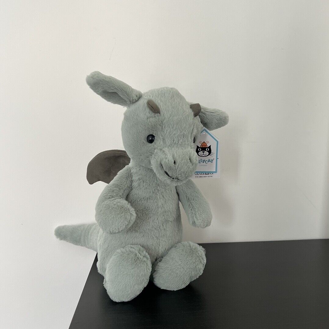 Momzilla X Jellycat Small Bashful Dragon Soft Toy Plush (7942601506850)