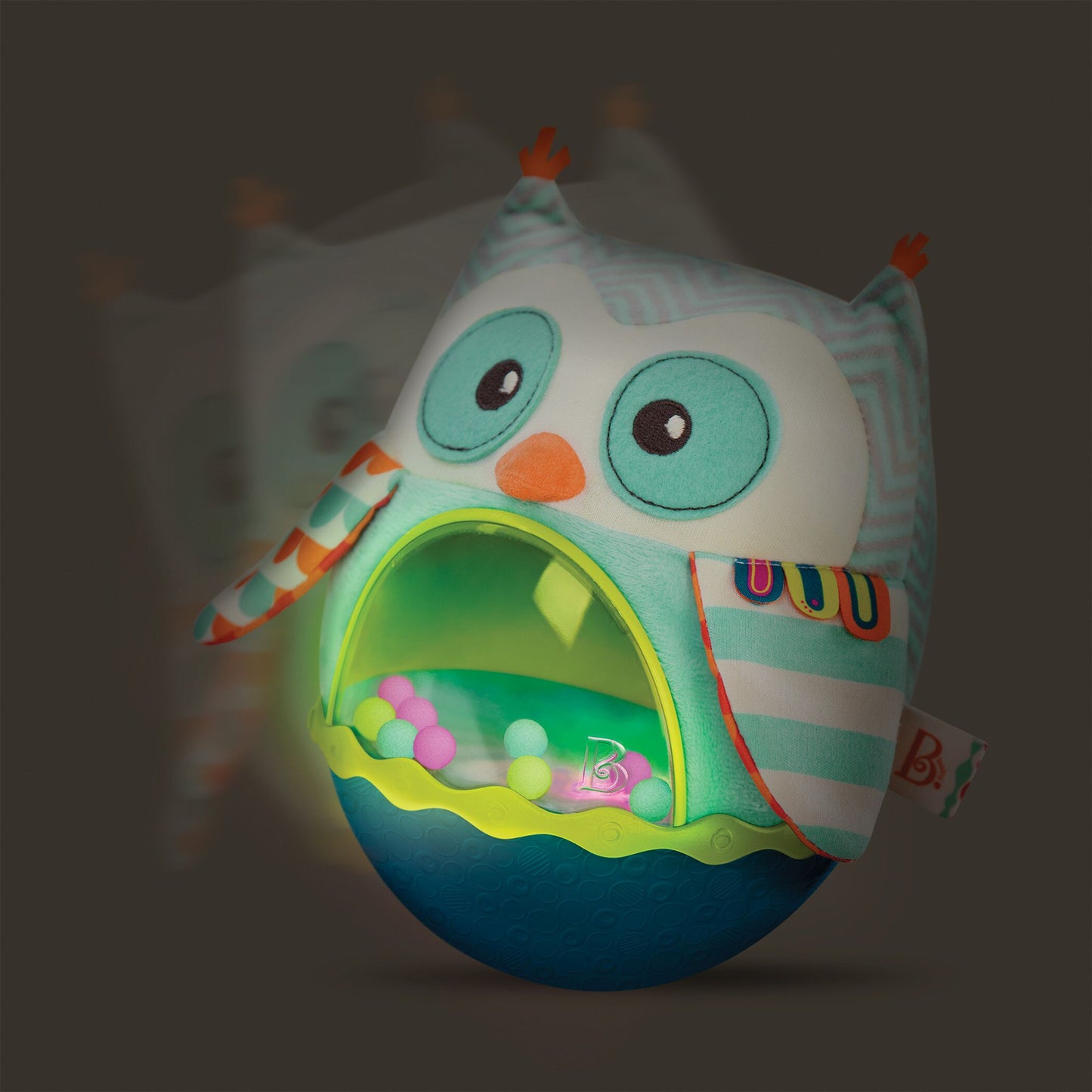 B. Toys - Owl Be Back, Soft Roly Poly Owl (4539066581026)