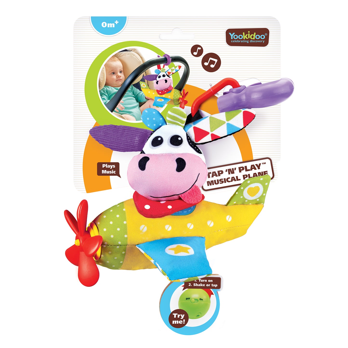 Yookidoo - Tap 'N' Play Musical Plane Cow (6537696739362)