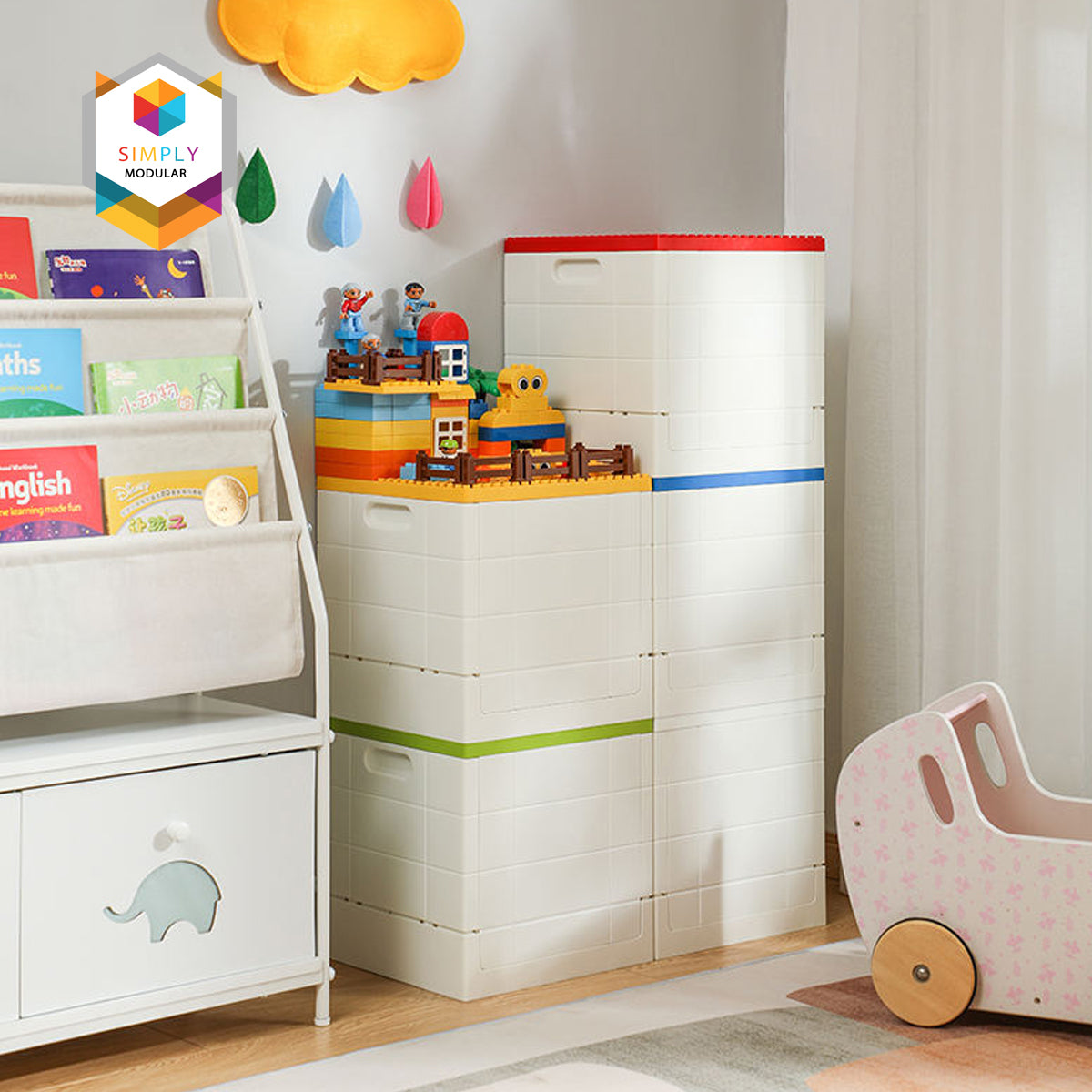 Simply Modular - Shimoyama Toy Bricks Foldable Bin Organizer (6896439885858)