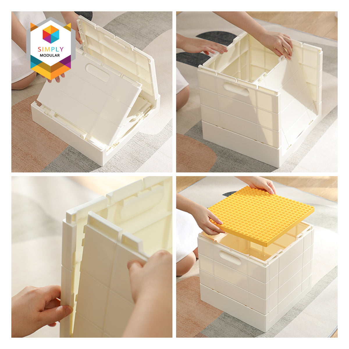 Simply Modular - Shimoyama Toy Bricks Foldable Bin Organizer (6896439885858)