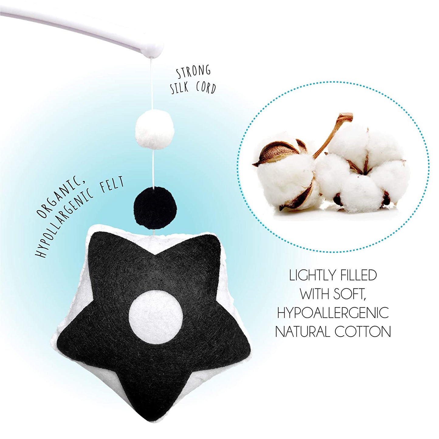 Bub à Petit - High Contrast Infant Stimulation Developmental Crib Mobile (4860839493666)