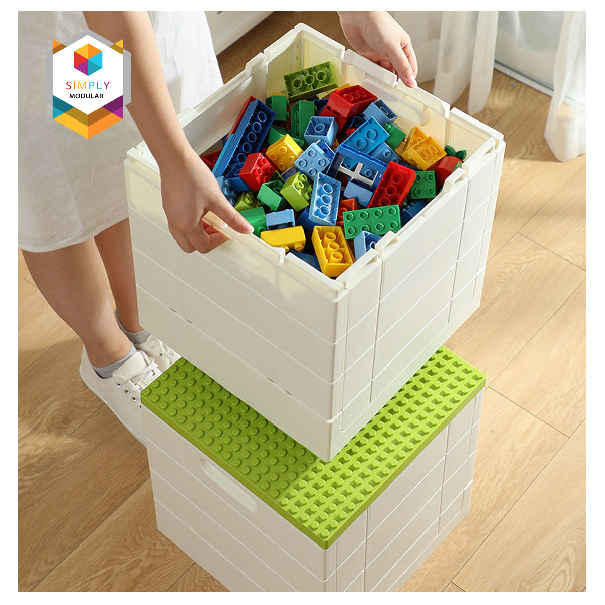 Simply Modular - Shimoyama Toy Bricks Foldable Bin Organizer (6896439885858)